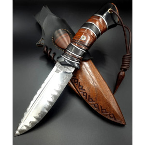 РІГ БУЙВОЛА ніж ручної роботи майстра Павла ГОНЧАРЕНКА, сталь - К110™ в обкладинках n690, 61 HRC. Photo 2